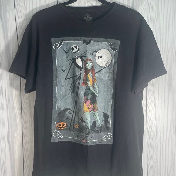 Disney Tim Burton's Night Before Christmas T Shirt Large Short Sleeve - Picture 1 of 7